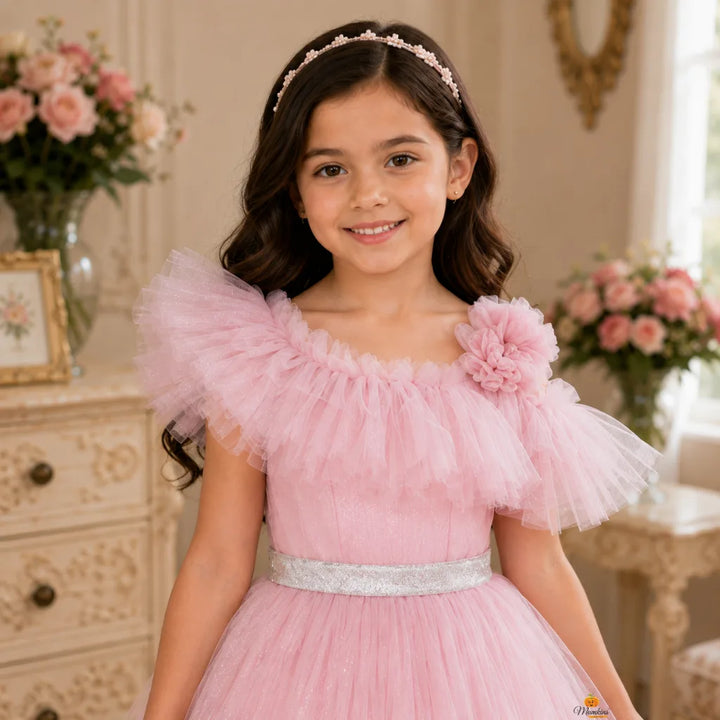 Onion Frill layer Girls Gown