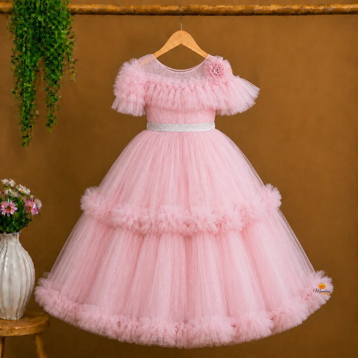 Onion Frill layer Girls Gown