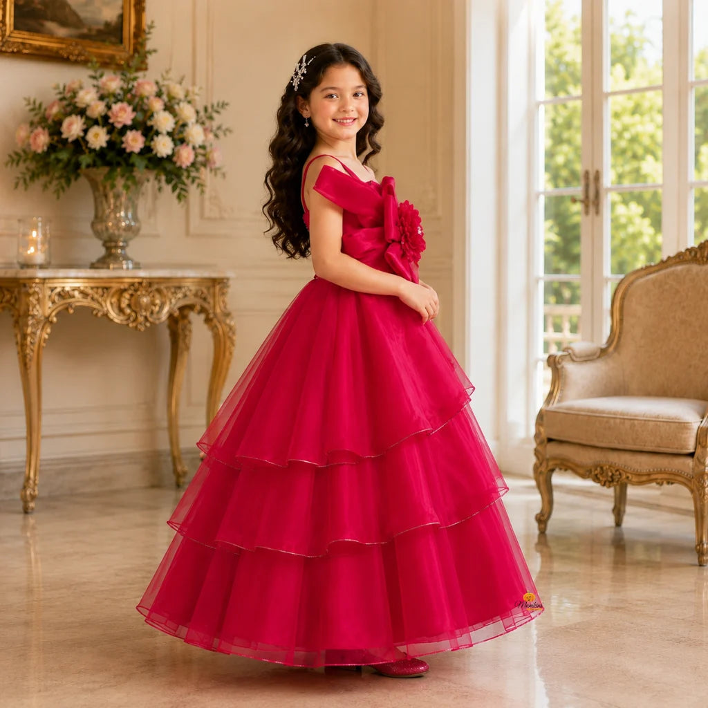 Rani Layered Flair Gown for Girls