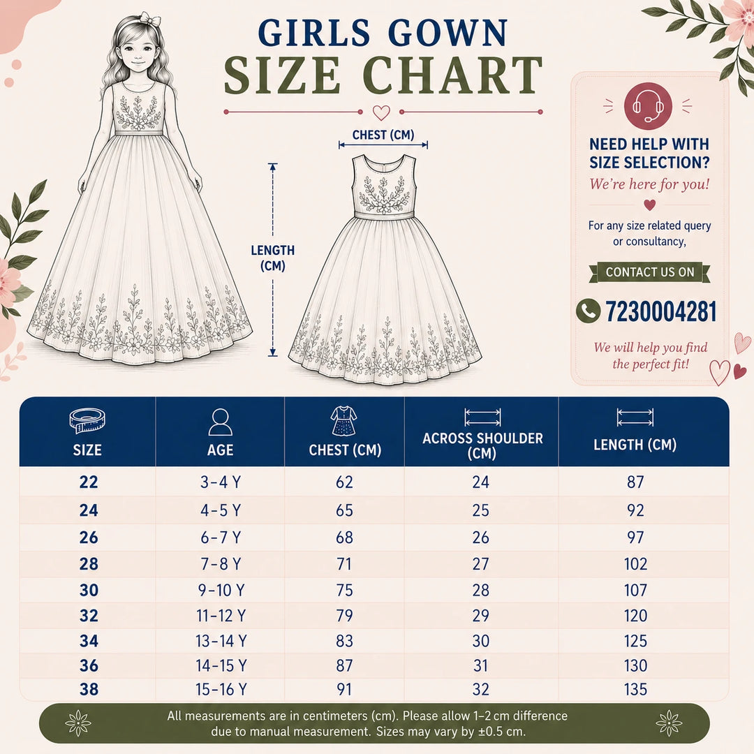 Pink Net Gown for Girls