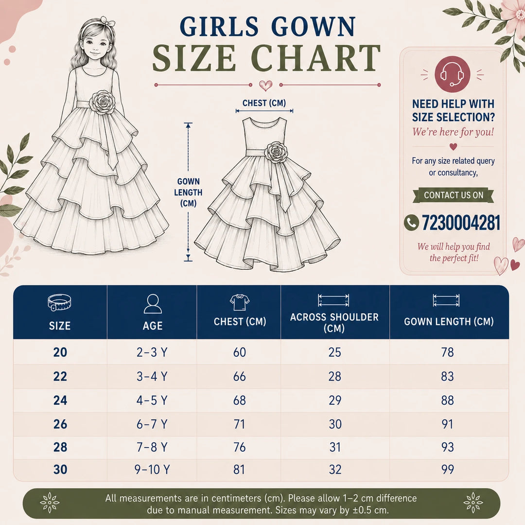 Rani Layered Flair Gown for Girls