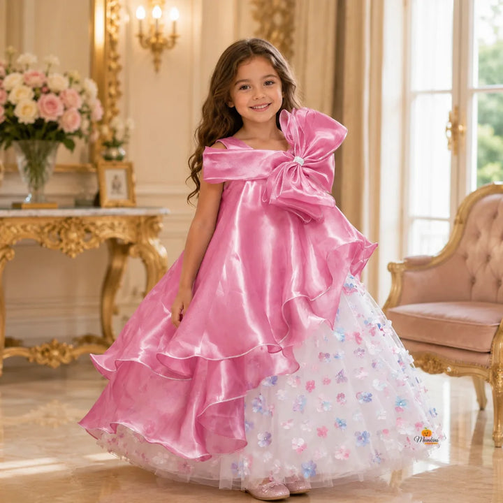 Floral Bow Gown for Girls