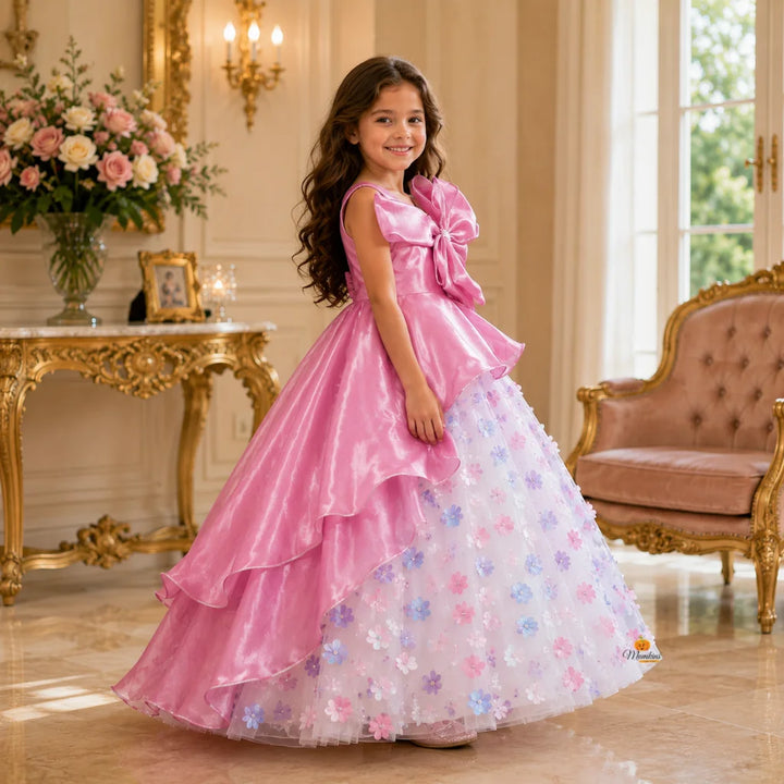 Floral Bow Gown for Girls