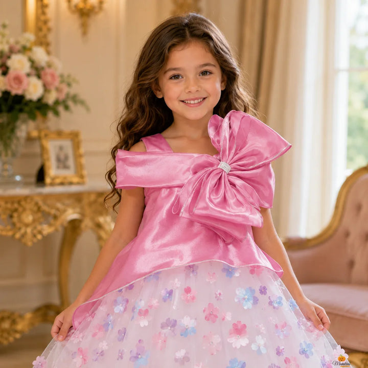 Floral Bow Gown for Girls