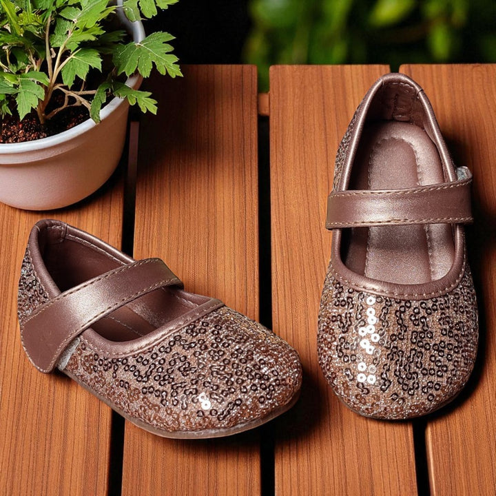 Peach Sequin Bellies for Girls