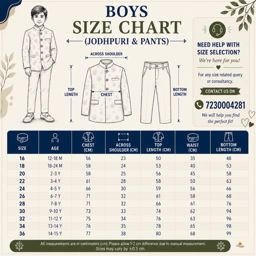 Black Designer Jodhpuri Suit for Boys