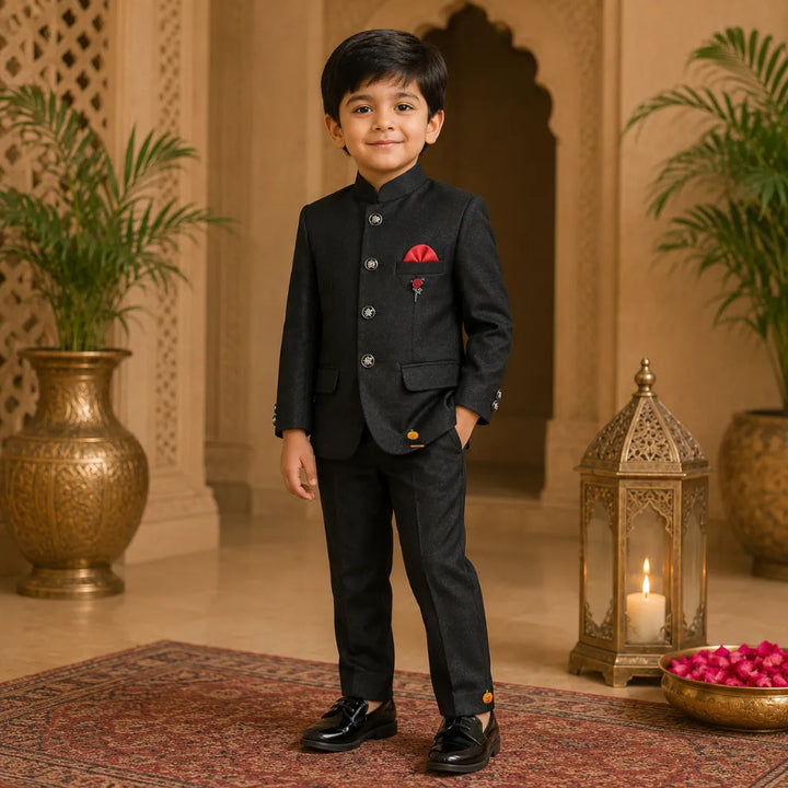 Black Jodhpuri Suits for Boys
