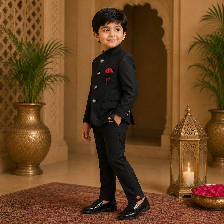 Black Jodhpuri Suits for Boys