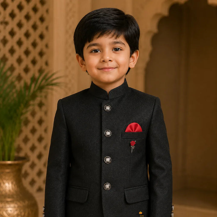 Black Jodhpuri Suits for Boys