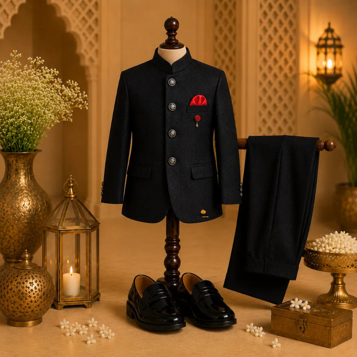 Black Jodhpuri Suits for Boys