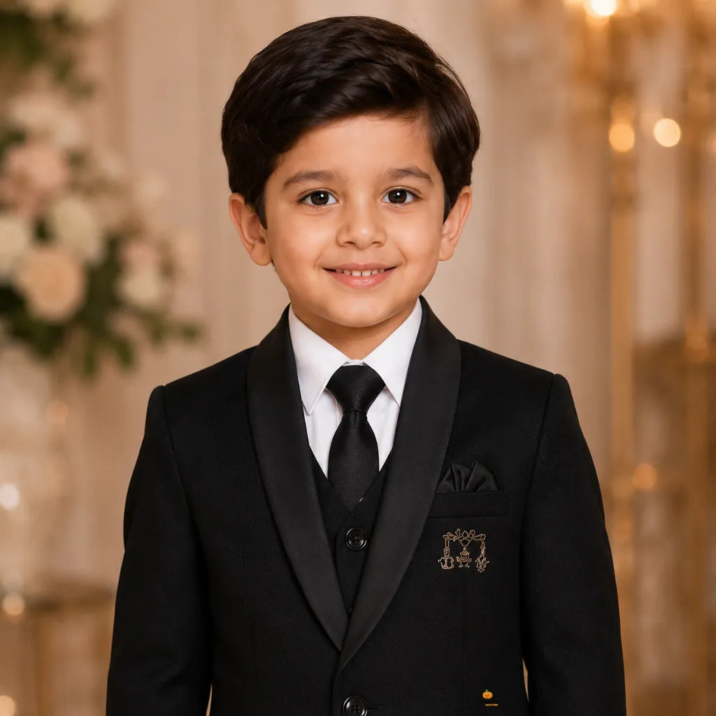Black Tuxedo Suit for Boys