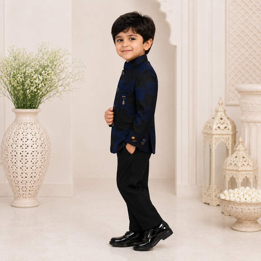 Blue & Green Jodhpuri Suits for Boys