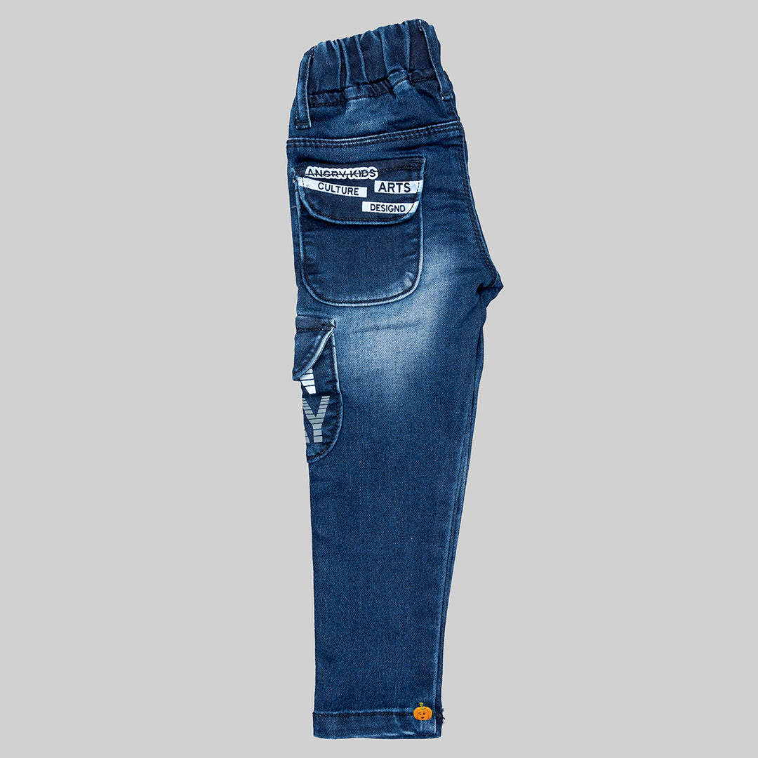 Drawstring Slim Fit Jeans for Boys Side
