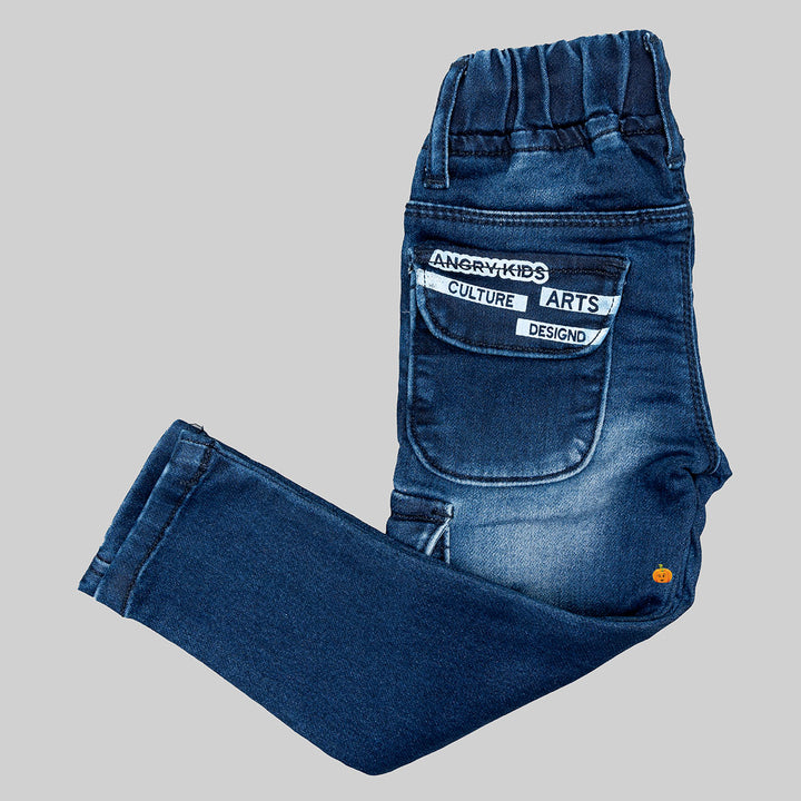 Drawstring Slim Fit Jeans for Boys Side