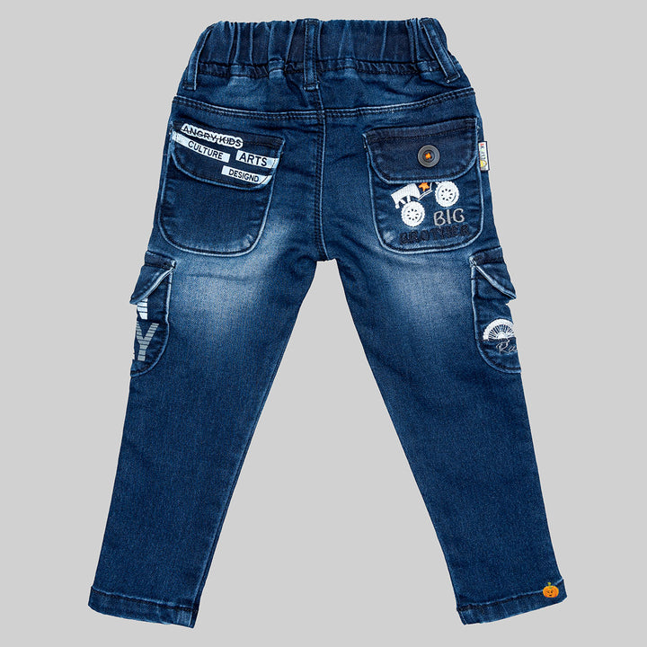 Drawstring Slim Fit Jeans for Boys Back