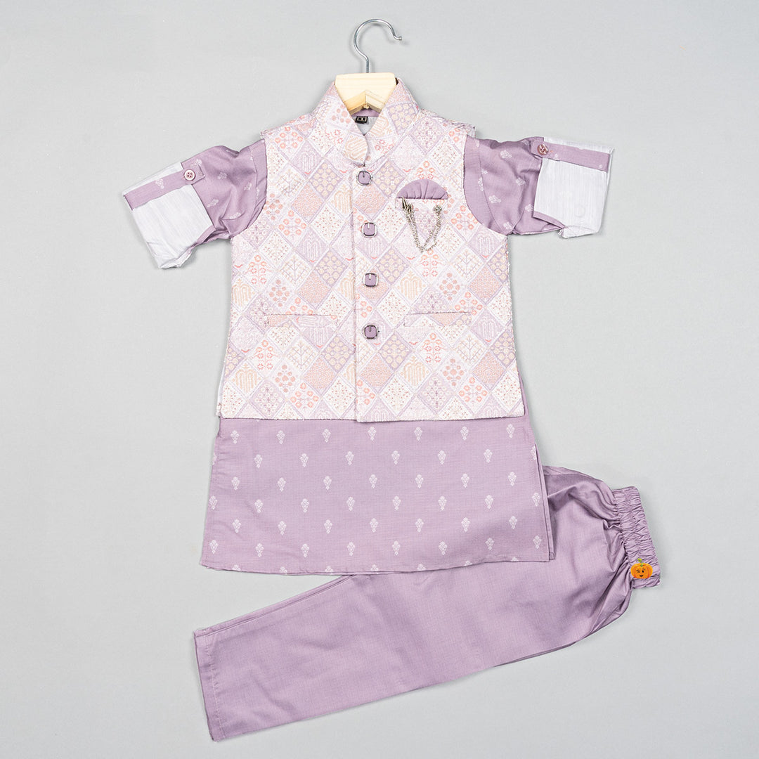 Purple Kurta Pajama for Boys