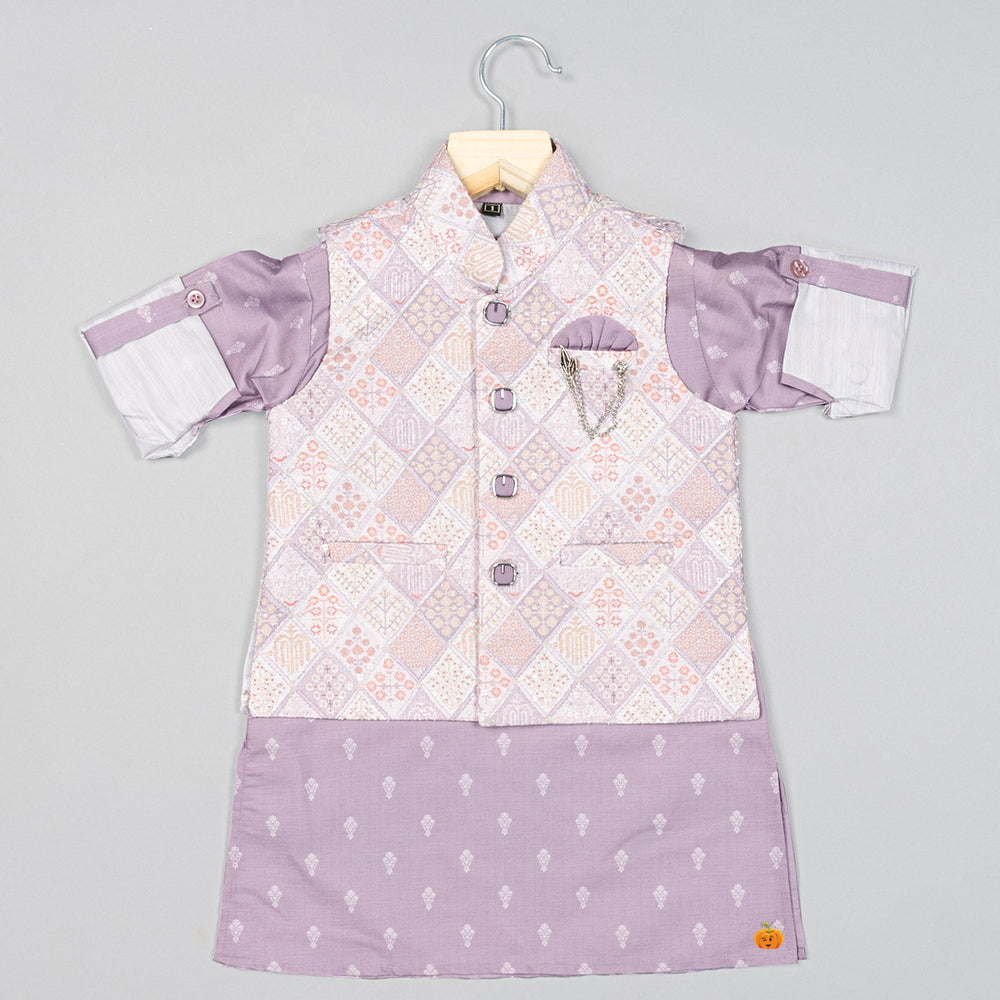 Purple Kurta Pajama for Boys