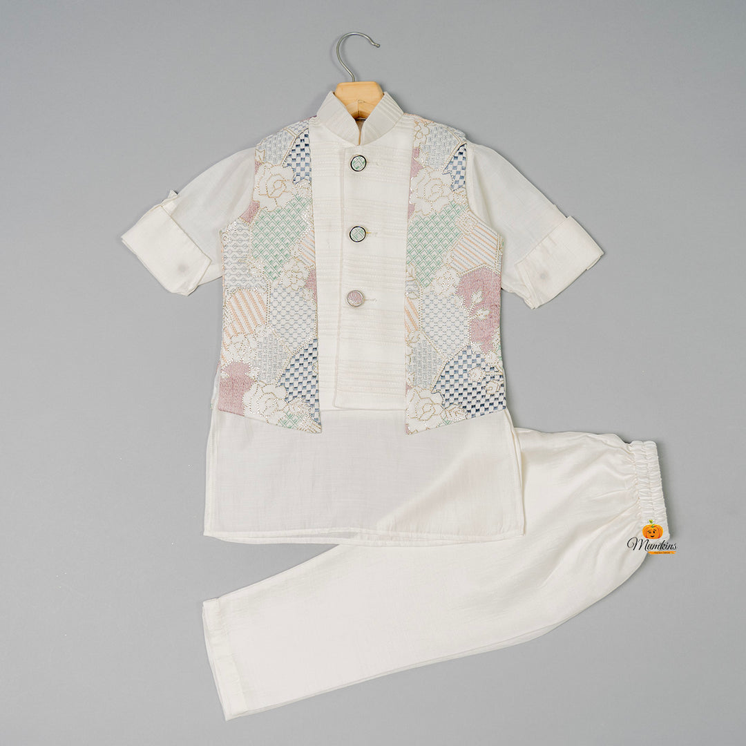 Cream Boys Kurta Pajama