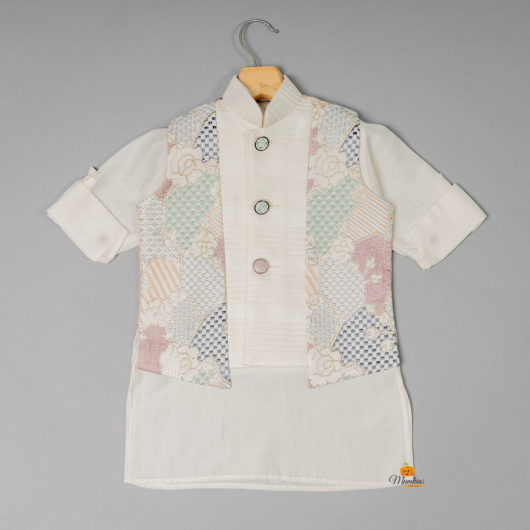 Cream Boys Kurta Pajama