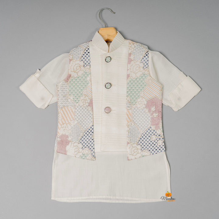 Cream Boys Kurta Pajama