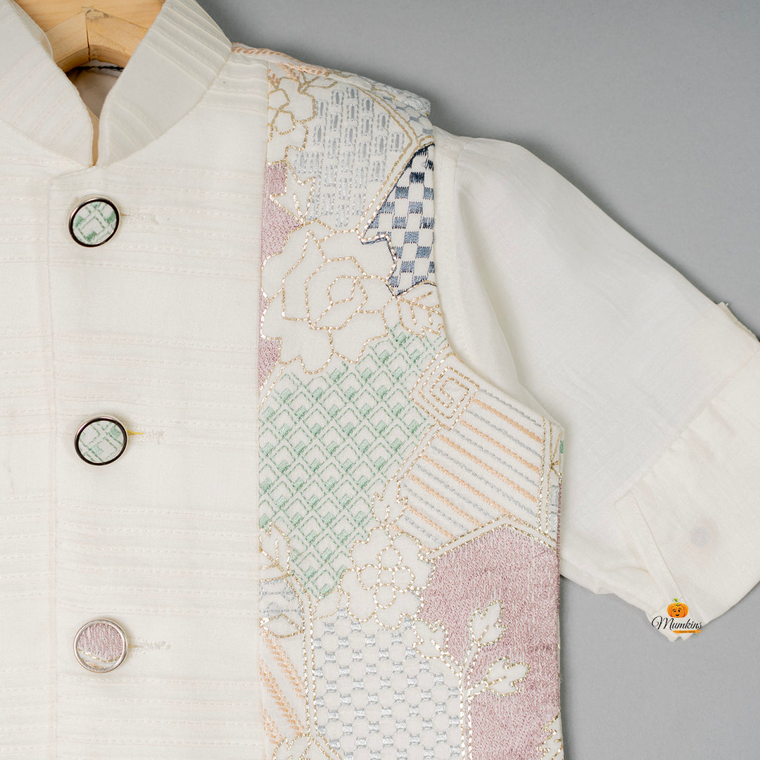 Cream Boys Kurta Pajama