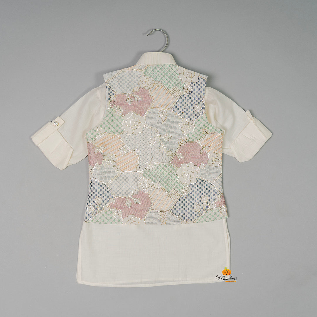 Cream Boys Kurta Pajama