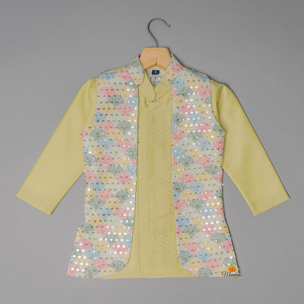Sequin Work Kurta Pajama for Boys