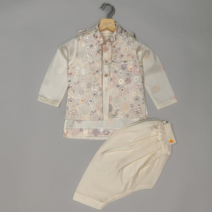Floral Embroidered Kurta Pajama for Boys