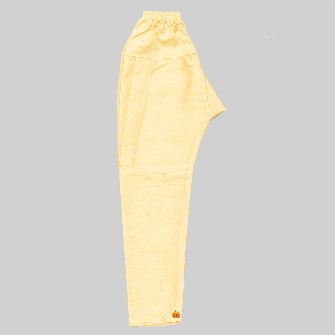 Yellow Kurta Pajama for Boys with Nehru Jacket Pajama 