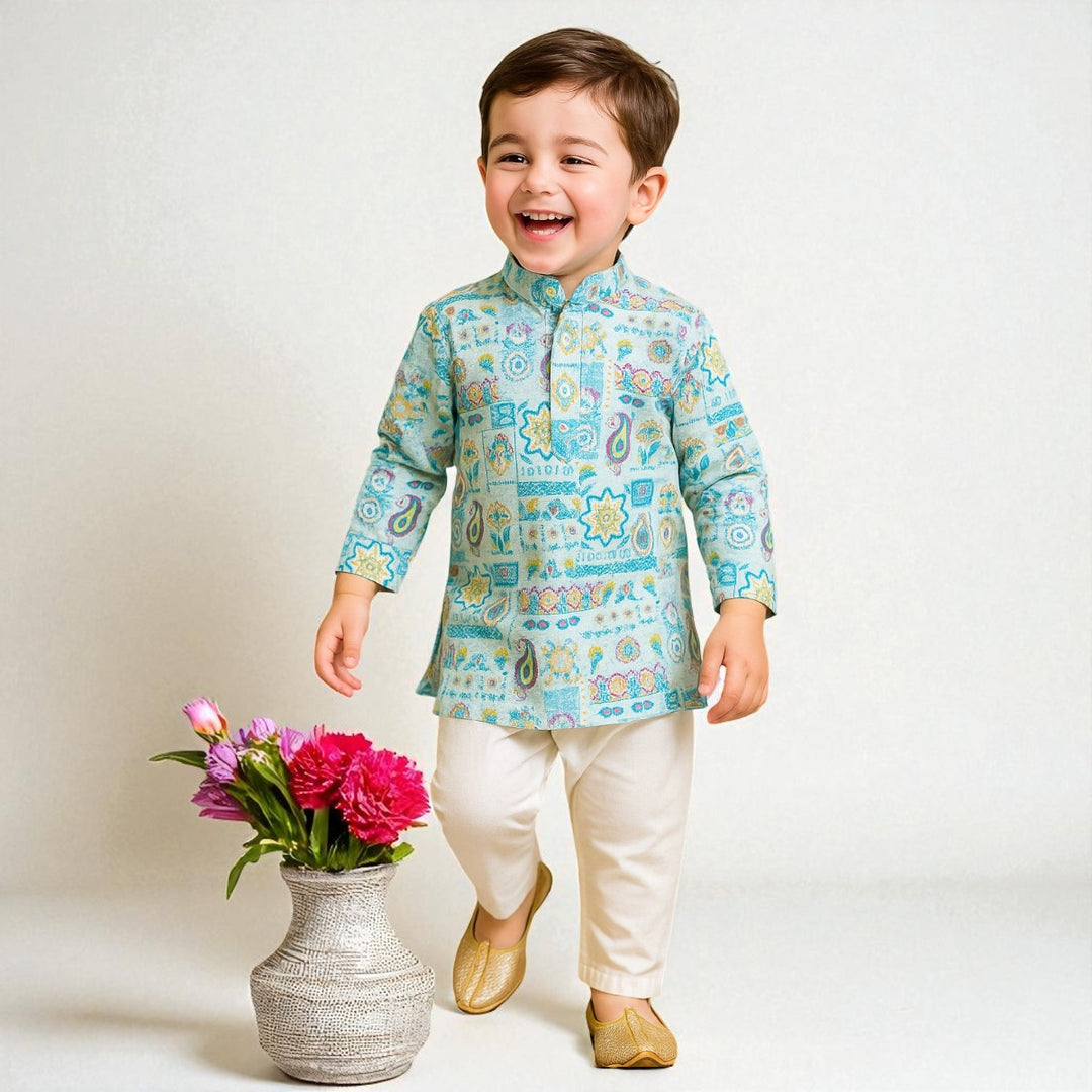 Printed Kurta Pajama for Boys 