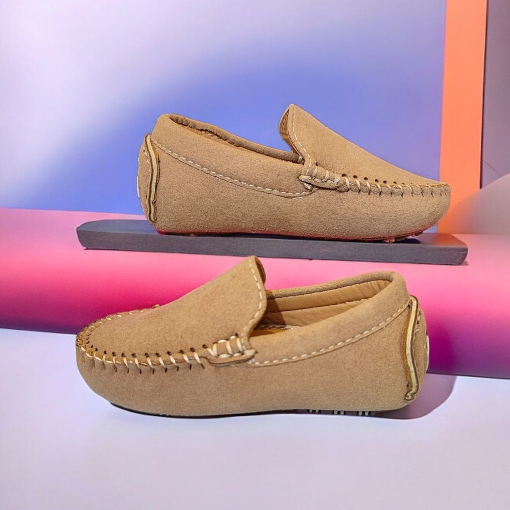 Beige Loafer Shoes for Boys - Main Image