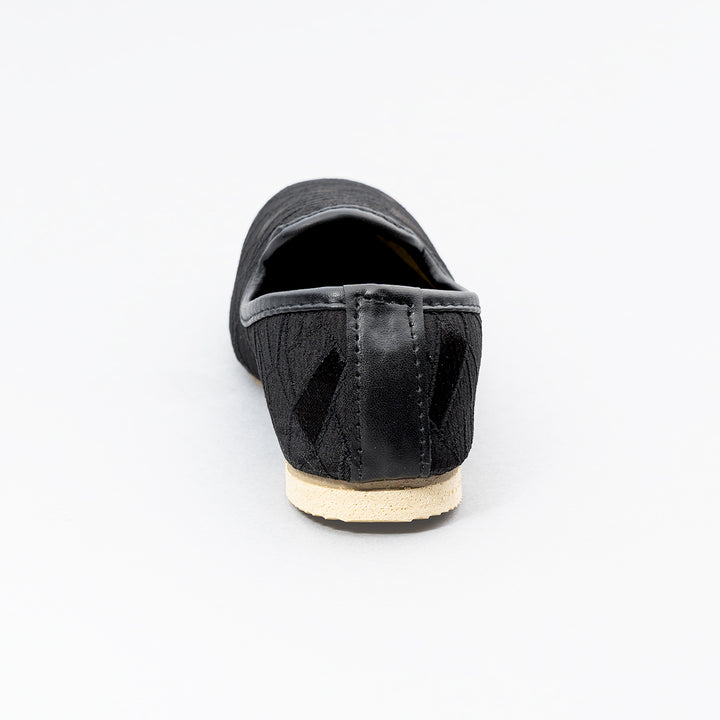 Black Slip On Ethnic Boys Mojaris Back 