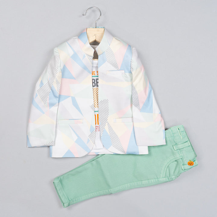 Green Party Wear Suit for Boys