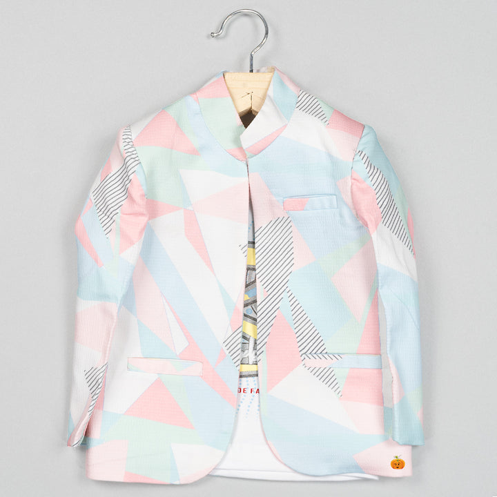 Peach Party Wear Suit for Boys