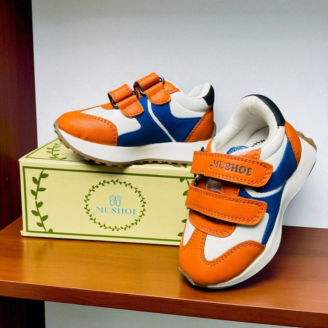 Orange Boys Velcro Sports Shoes