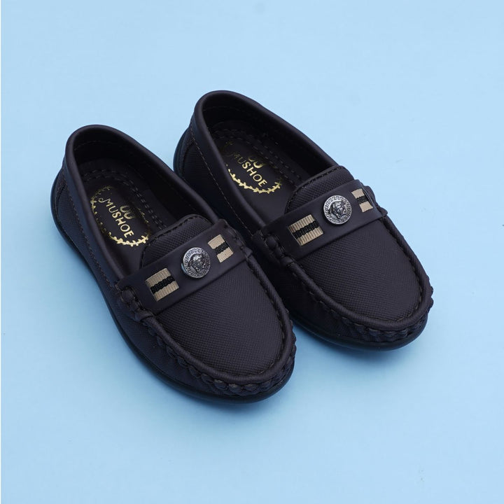 Dark Brown Boys Loafers Shoes