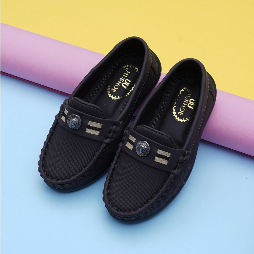 Dark Brown Boys Loafers Shoes