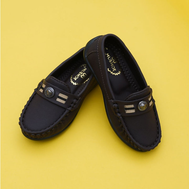 Dark Brown Boys Loafers Shoes