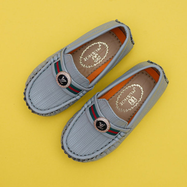 Grey Boys Loafers Shoes