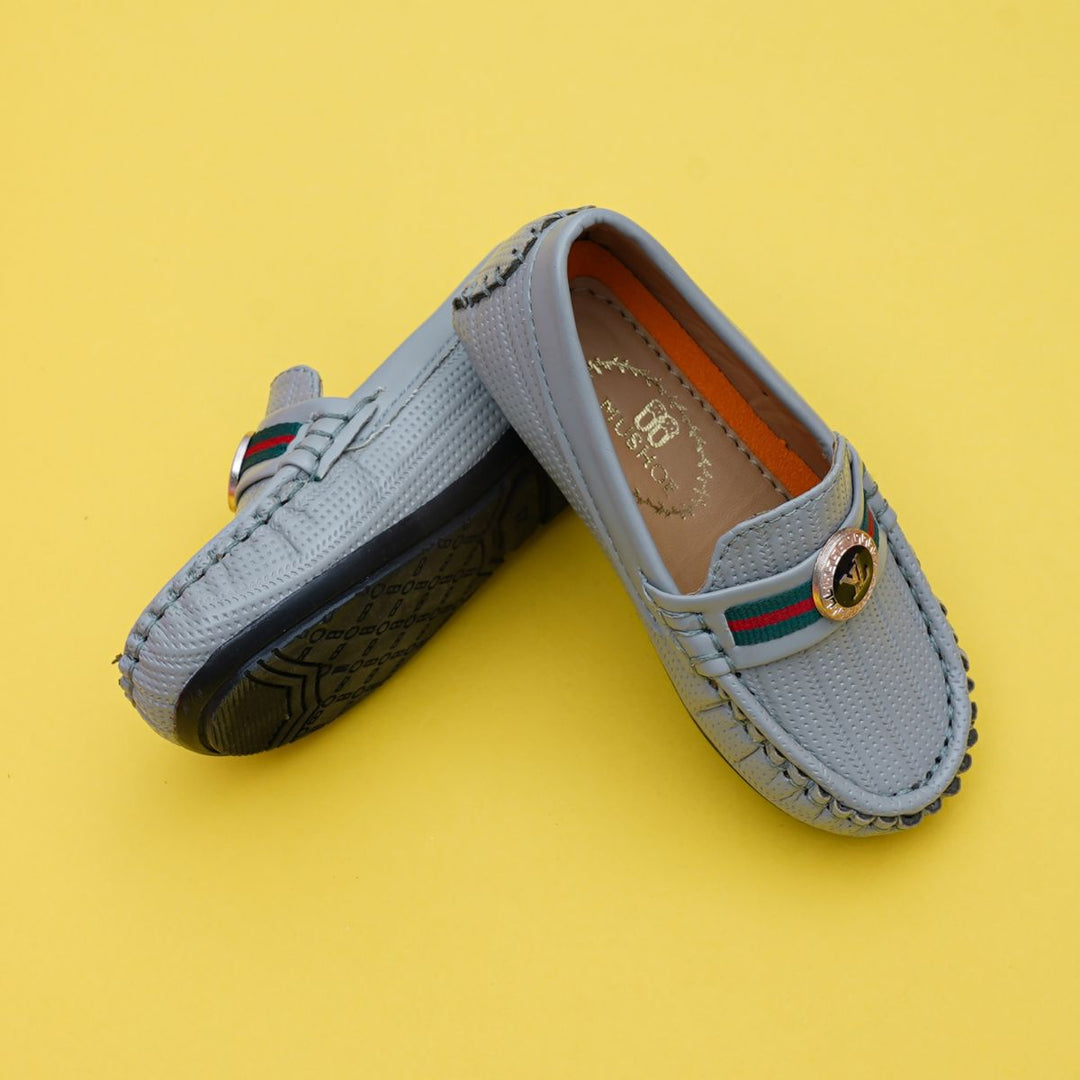 Grey Boys Loafers Shoes