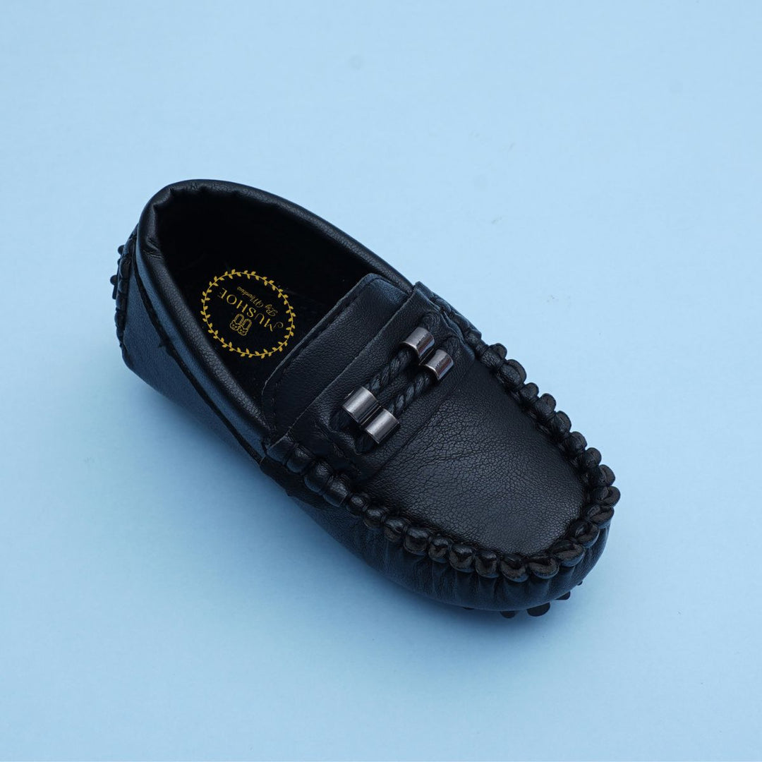 Black Loafer Shoes for Boys 