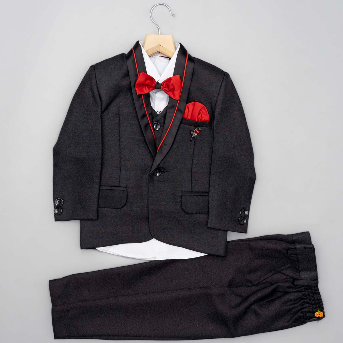 BLACK FORMAL BOYS 2 PIECES SUIT