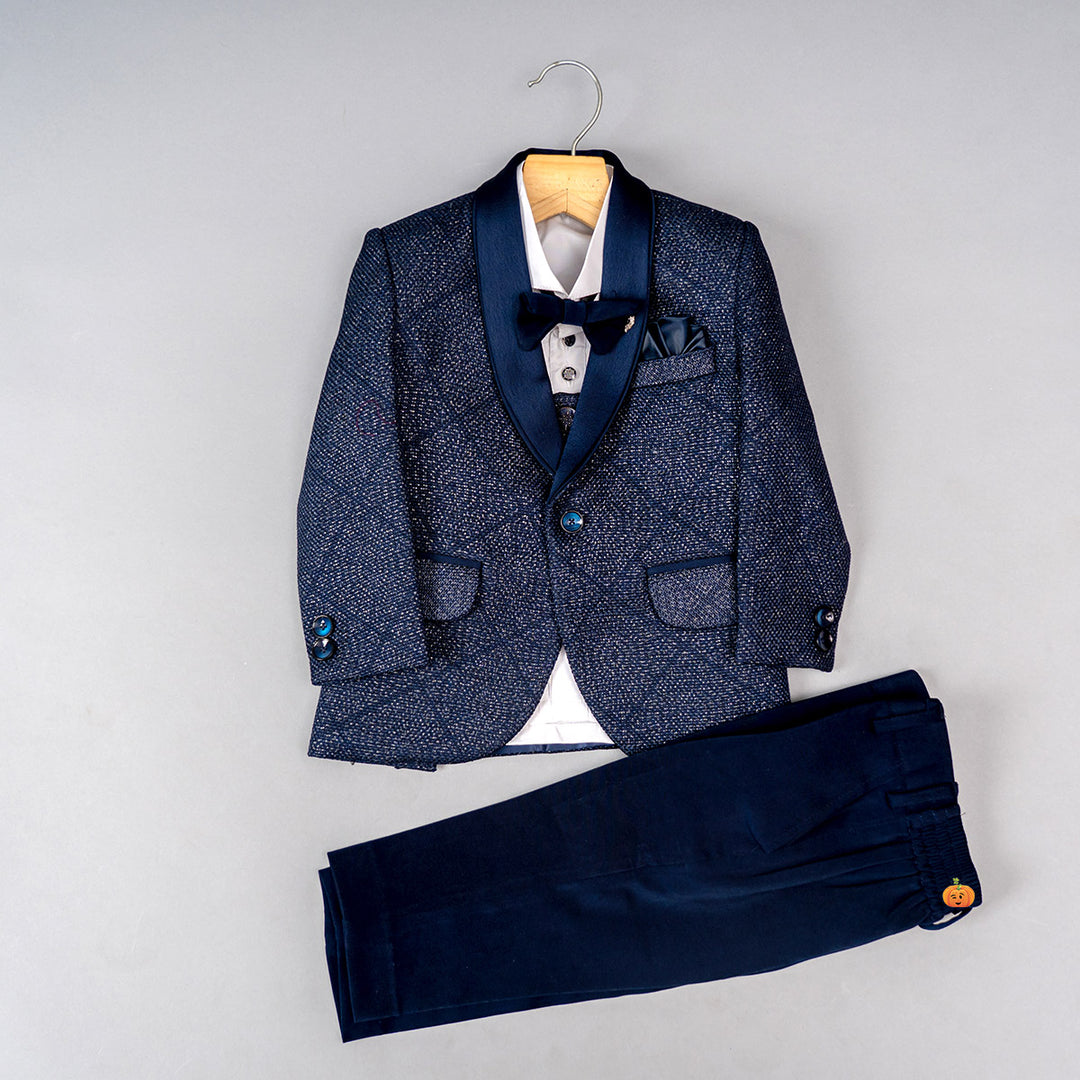 Navy Blue Tuxedo Suit for Boys