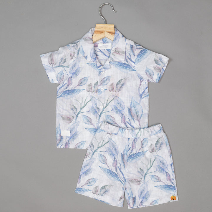 Leaf Print Co-ord Set for Boys