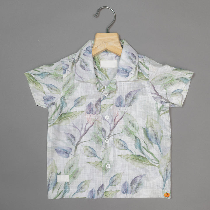 Leaf Print Co-ord Set for Boys