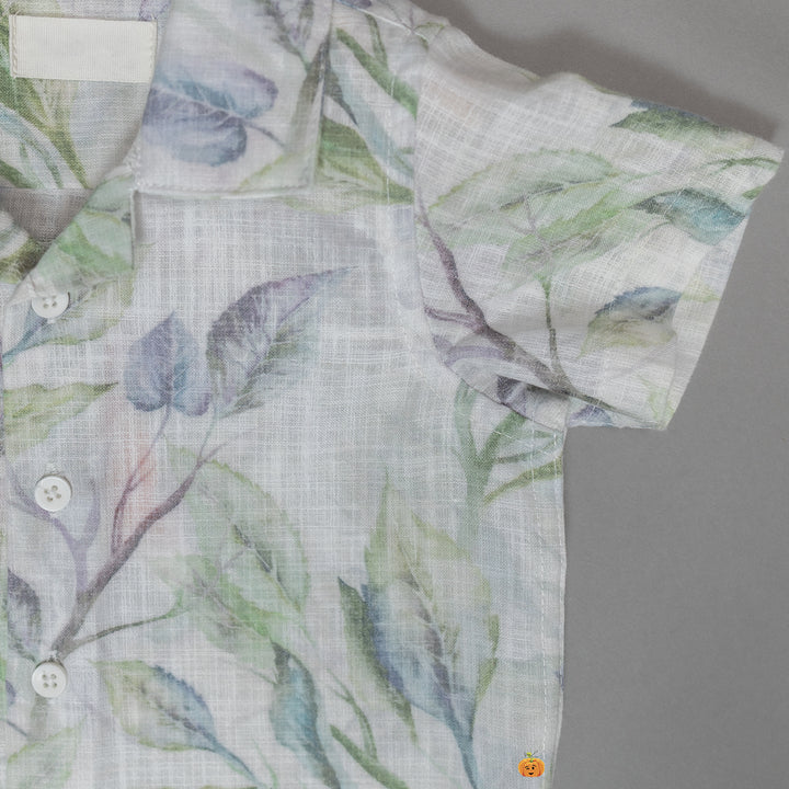 Leaf Print Co-ord Set for Boys