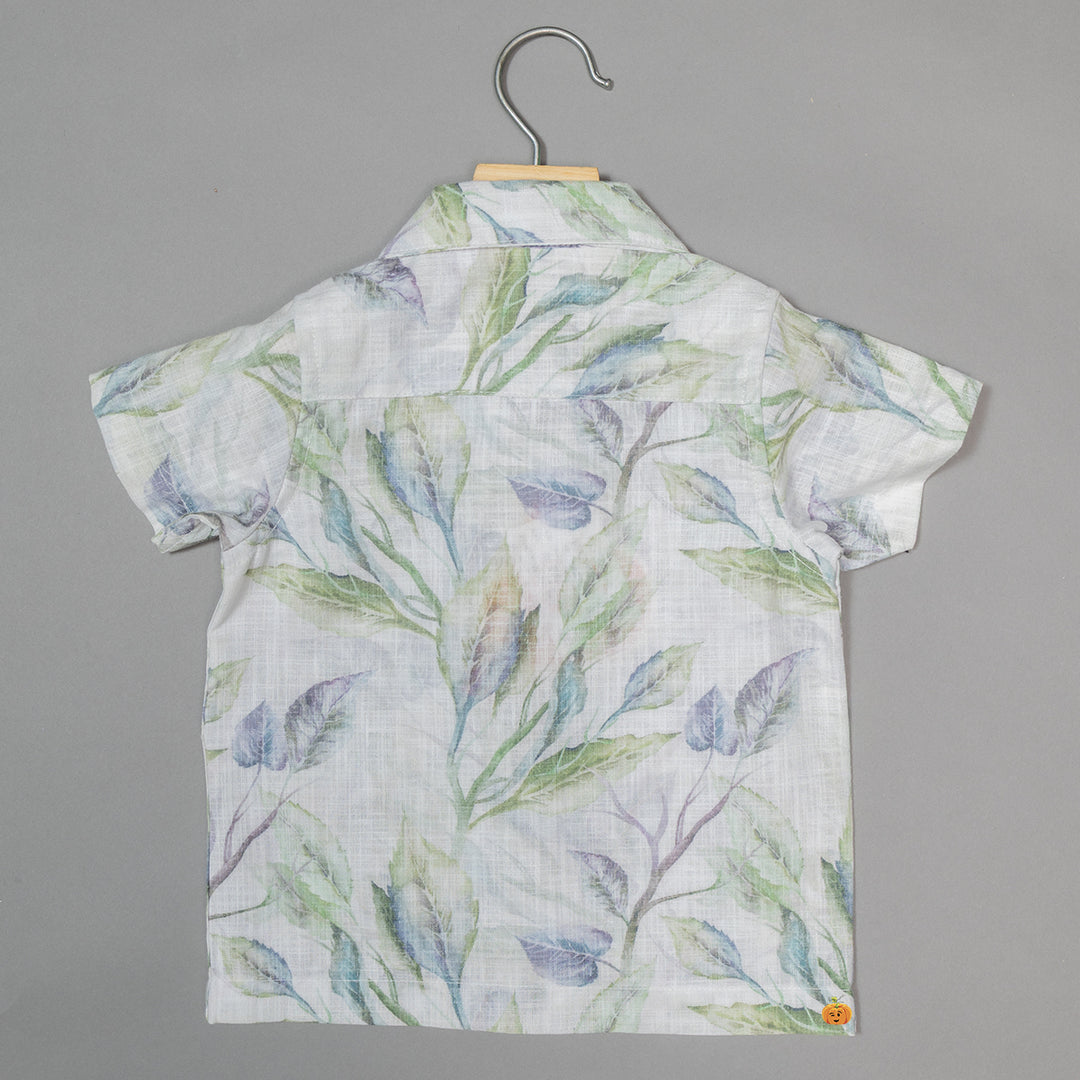 Leaf Print Co-ord Set for Boys
