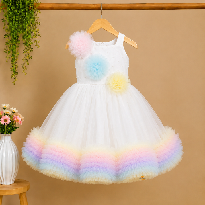 Cream Frock for Baby Girl