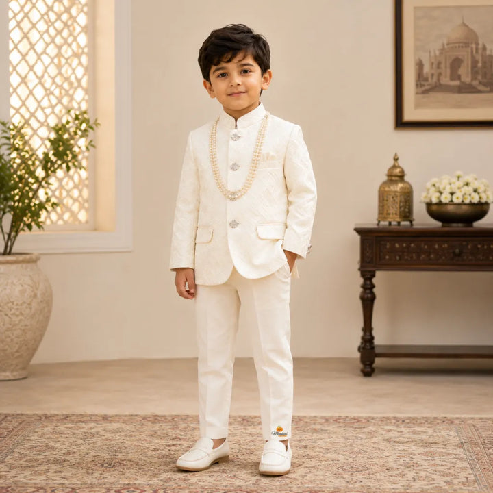 Cream Jodhpuri Suit for Boys