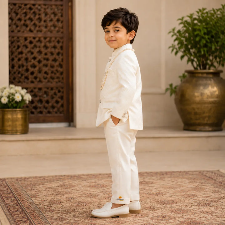 Cream Jodhpuri Suit for Boys
